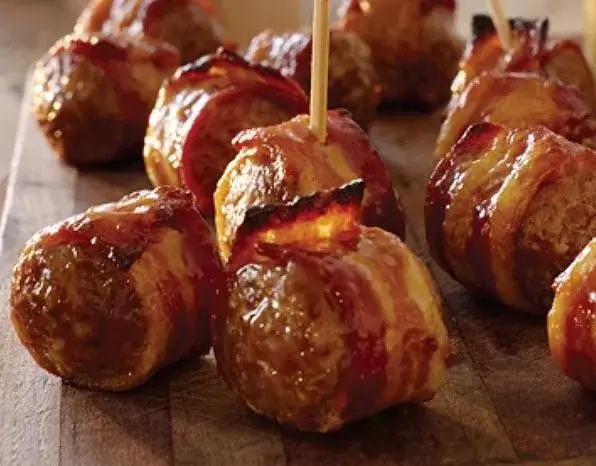 Oktoberfest Catering Menu  NYC  Bacon Wrapped Meat Balls