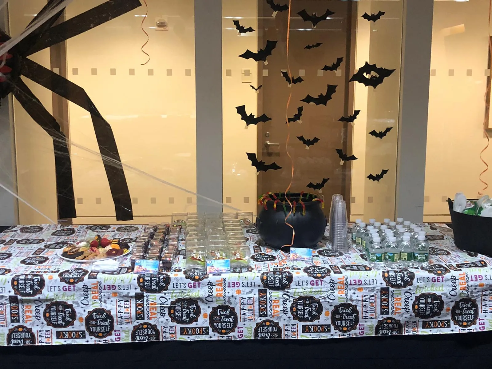 HALLOWEEN CATERING MENU display table