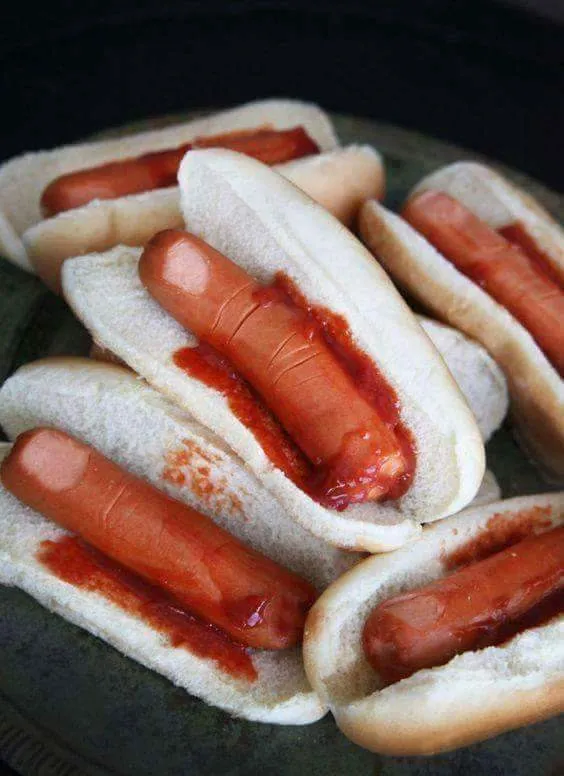 Halloween catering menu Hot Dog Finger