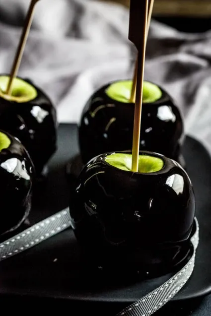 Halloween catering menu Poison Toffee Apples