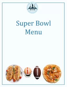 Super Bowl Catering Menu NYC
